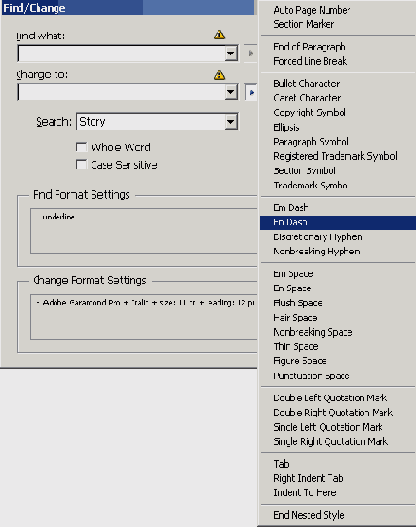 В разделе Find Format Settings